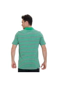 CAMISA PUMA ESS STRIPED JERSEY POLO MASCULINA - Verde/cinza