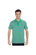CAMISA PUMA ESS STRIPED JERSEY POLO MASCULINA - Verde/cinza
