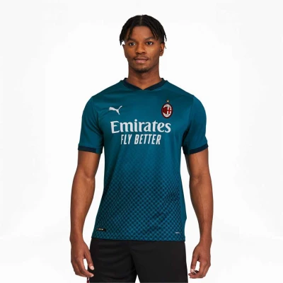 CAMISA PUMA MILAN OFICIAL III 2020/21 TORCEDOR MASCULINA - Azul