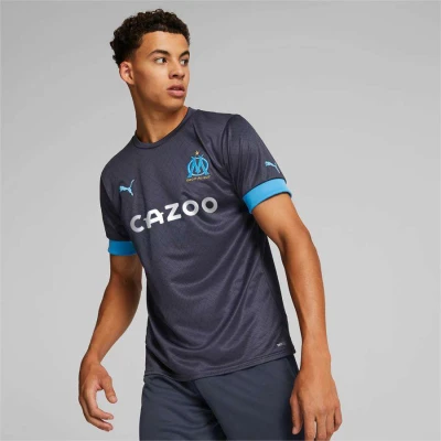 CAMISA PUMA OLYMPIQUE DE MARSEILLE OFICIAL II 22/23 TORCEDOR MASCULINA - Marinho