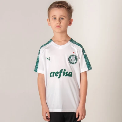 CAMISA PUMA PALMEIRAS OFICIAL 2 2019/20 SEM NÚMERO INFANTIL - Branco