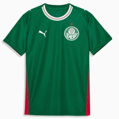 CAMISA PUMA PALMEIRAS OFICIAL I 26/27 TORCEDOR INFANTIL - Verde/branco