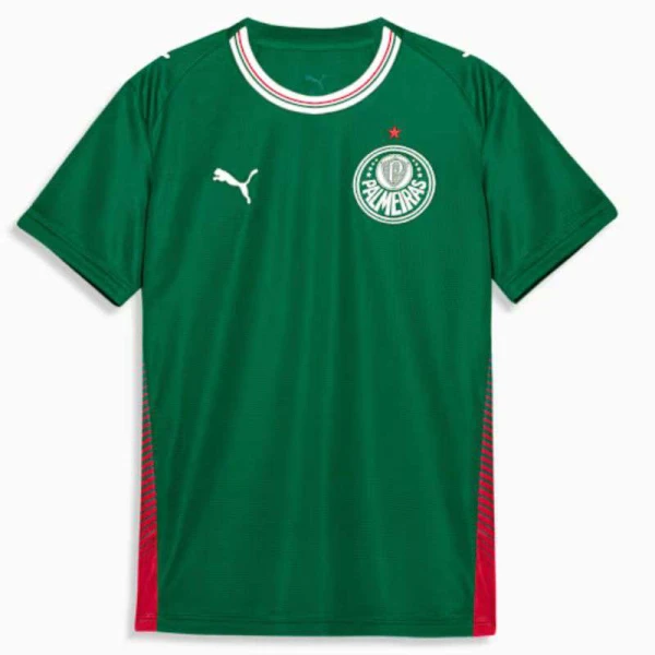 CAMISA PUMA PALMEIRAS OFICIAL I 26/27 TORCEDOR INFANTIL - Verde/branco