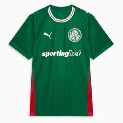 CAMISA PUMA PALMEIRAS OFICIAL I 26/27 TORCEDOR MASCULINA - Verde/branco