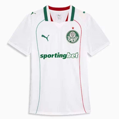 CAMISA PUMA PALMEIRAS OFICIAL II 26/27 TORCEDOR MASCULINA - Branco/verde