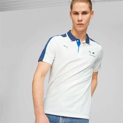 CAMISA PUMA POLO BMW M MOTORSPORT MASCULINA - Branco/azul