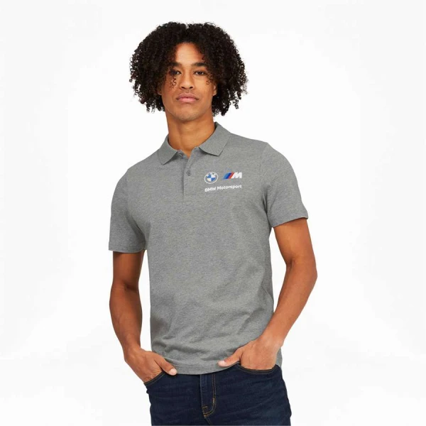 CAMISA PUMA POLO BMW MMS ESSENTIALS MASCULINA - Cinza