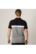 CAMISA PUMA POLO ESSENTIALS STRIPE MASCULINA - Preto/cinza