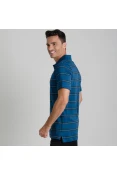 CAMISA PUMA POLO FUN STRIPE JERSEY MASCULINA - Marinho/preto