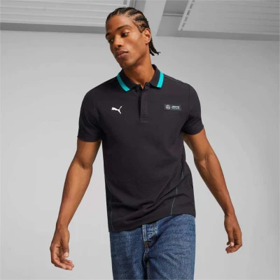 CAMISA PUMA POLO MERCEDES MAPF1 PIQUE MASCULINA - Preto
