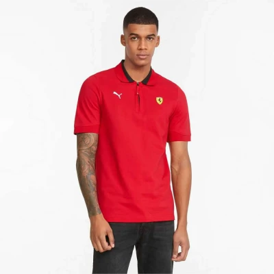 CAMISA PUMA POLO SCUDERIA FERRARI RACE MASCULINA - Vermelho