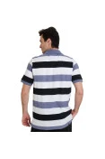 CAMISA PUMA POLO STYLE STRIPE MASCULINA - Preto/branco