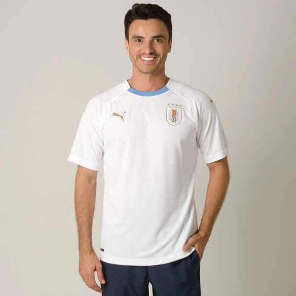 CAMISA PUMA URUGUAI OFICIAL 2 2018 SEM NÚMERO - Branco CAMISA PUMA URUGUAI OFICIAL 2 2018 SEM NÚMERO - Branco