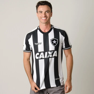 CAMISA TOPPER BOTAFOGO OFICIAL 1 2018/19 SEM NÚMERO - Preto/branco CAMISA TOPPER BOTAFOGO OFICIAL 1 2018/19 SEM NÚMERO - Preto/branco