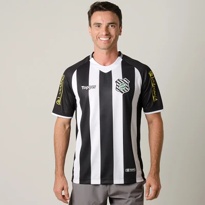 CAMISA TOPPER FIGUEIRENSE OFICIAL 1 2018 SEM NÚMERO - Preto/branco