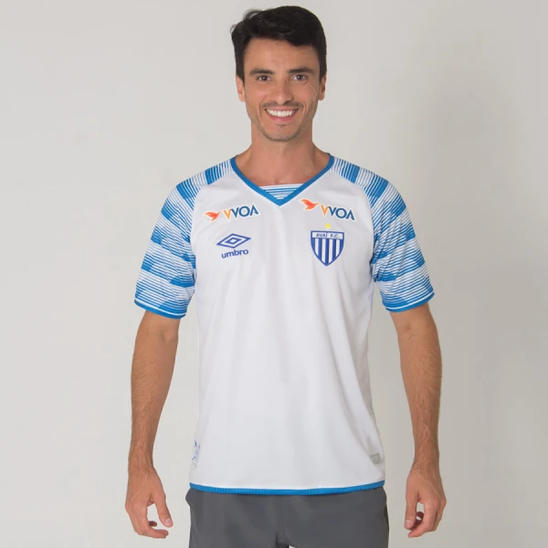 CAMISA UMBRO AVAÍ OFICIAL 2 2017 SEM NÚMERO - Branco/azul CAMISA UMBRO AVAÍ OFICIAL 2 2017 SEM NÚMERO - Branco/azul