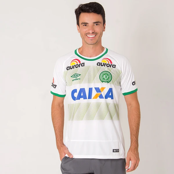 CAMISA UMBRO CHAPECOENSE OFICIAL 2 2016/17 SEM NÚMERO - Branco/verde