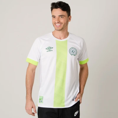 CAMISA UMBRO CHAPECOENSE OFICIAL 2 2017 SEM NÚMERO - Branco/verde