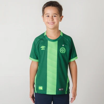CAMISA UMBRO CHAPECOENSE OFICIAL 3 2016/17 NÚMERO 10 INFANTIL - Verde