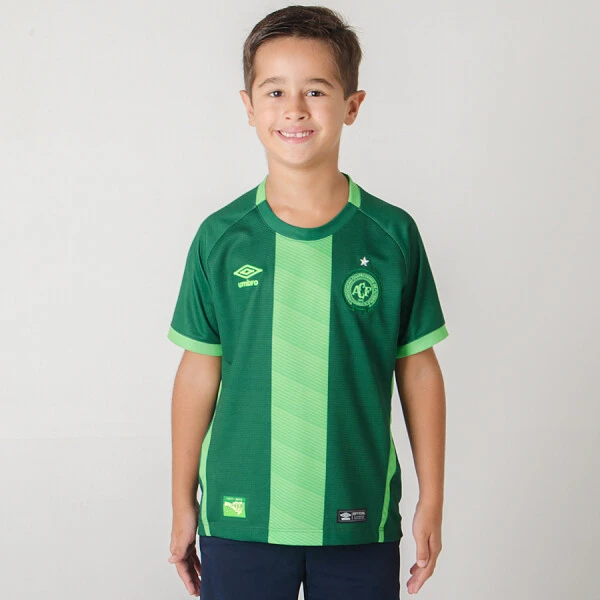CAMISA UMBRO CHAPECOENSE OFICIAL 3 2016/17 NÚMERO 10 INFANTIL - Verde