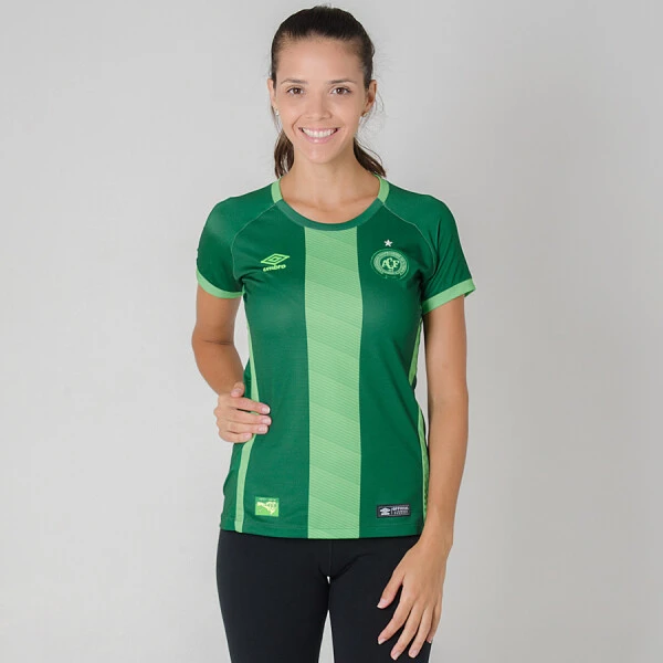 CAMISA UMBRO CHAPECOENSE OFICIAL 3 2016/17 SEM NÚMERO FEMININA - Verde
