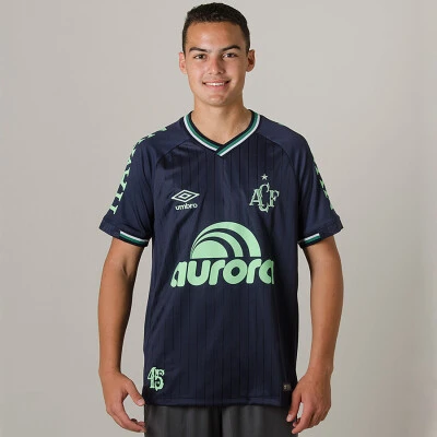 CAMISA UMBRO CHAPECOENSE OFICIAL 3 2018 SEM NÚMERO - Marinho/verde CAMISA UMBRO CHAPECOENSE OFICIAL 3 2018 SEM NÚMERO - Marinho/verde