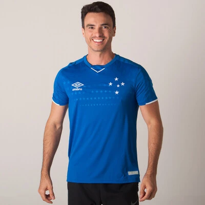 CAMISA UMBRO CRUZEIRO OFICIAL I 2019 SEM NÚMERO - Azul CAMISA UMBRO CRUZEIRO OFICIAL I 2019 SEM NÚMERO - Azul