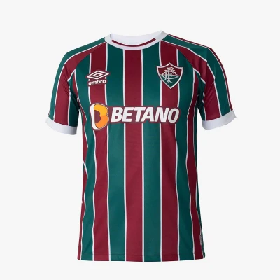 CAMISA UMBRO FLUMINENSE OFICIAL I 2023/24 S/Nº MASCULINA - Bordo/verde