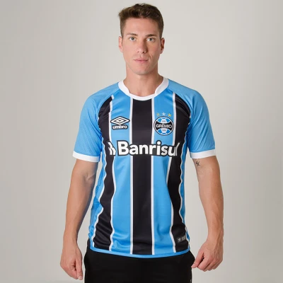 CAMISA UMBRO GRÊMIO OFICIAL 1 2017 SEM NÚMERO - Preto/azul CAMISA UMBRO GRÊMIO OFICIAL 1 2017 SEM NÚMERO - Preto/azul