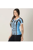 CAMISA UMBRO GRÊMIO OFICIAL 1 2018 SEM NÚMERO FEMININA - Azul/preto