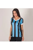 CAMISA UMBRO GRÊMIO OFICIAL 1 2019 SEM NÚMERO FEMININA - Azul/preto