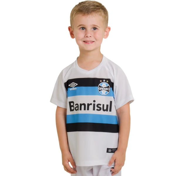 CAMISA UMBRO GRÊMIO OFICIAL 2 2016 NÚMERO 10 BABY - Branco/azul