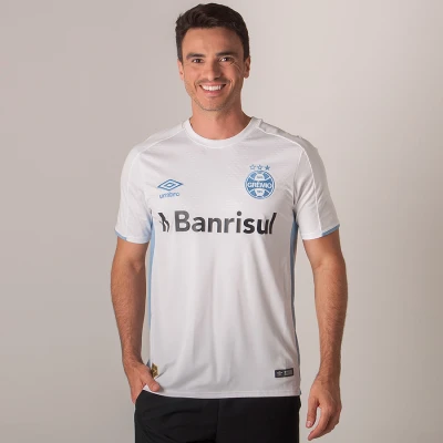 CAMISA UMBRO GRÊMIO OFICIAL 2 2019 SEM NÚMERO - Branco/azul CAMISA UMBRO GRÊMIO OFICIAL 2 2019 SEM NÚMERO - Branco/azul