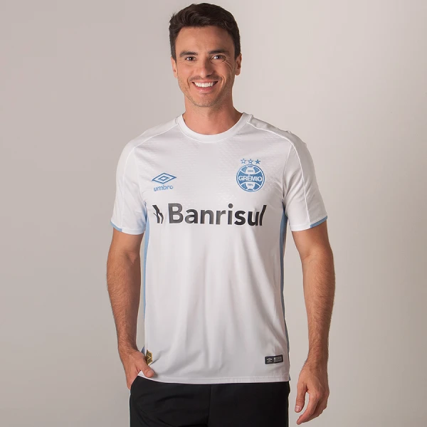 CAMISA UMBRO GRÊMIO OFICIAL 2 2019 SEM NÚMERO - Branco/azul CAMISA UMBRO GRÊMIO OFICIAL 2 2019 SEM NÚMERO - Branco/azul