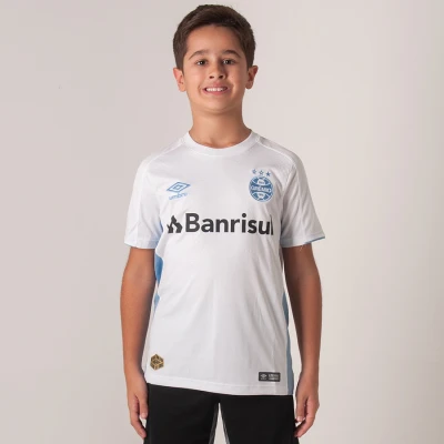 CAMISA UMBRO GRÊMIO OFICIAL 2 2019 SEM NÚMERO INFANTIL - Branco/azul CAMISA UMBRO GRÊMIO OFICIAL 2 2019 SEM NÚMERO INFANTIL - Branco/azul