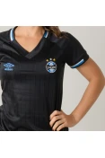 CAMISA UMBRO GRÊMIO OFICIAL 3 2018 SEM NÚMERO FEMININA - Preto/branco