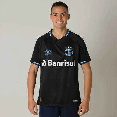 CAMISA UMBRO GRÊMIO OFICIAL 3 2018 SEM NÚMERO - Preto/branco CAMISA UMBRO GRÊMIO OFICIAL 3 2018 SEM NÚMERO - Preto/branco