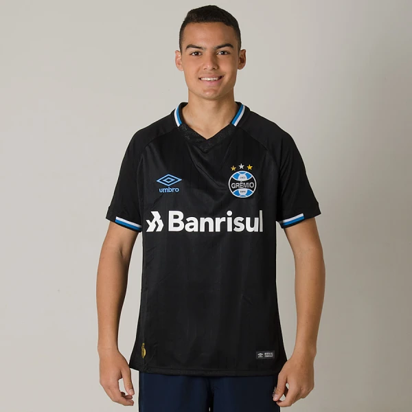 CAMISA UMBRO GRÊMIO OFICIAL 3 2018 SEM NÚMERO - Preto/branco CAMISA UMBRO GRÊMIO OFICIAL 3 2018 SEM NÚMERO - Preto/branco