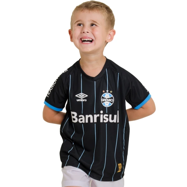 CAMISA UMBRO GRÊMIO OFICIAL 4 2015 NÚMERO 10 BABY - Preto CAMISA UMBRO GRÊMIO OFICIAL 4 2015 NÚMERO 10 BABY - Preto