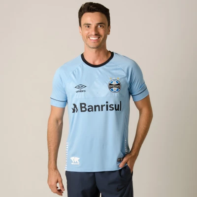 CAMISA UMBRO GRÊMIO OFICIAL CHARRUA 2018 SEM NÚMERO - Azul celeste/preto CAMISA UMBRO GRÊMIO OFICIAL CHARRUA 2018 SEM NÚMERO - Azul celeste/preto