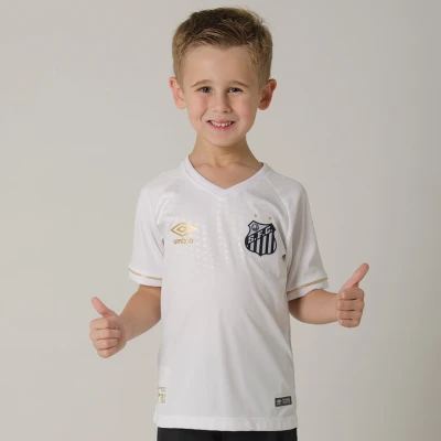 CAMISA UMBRO SANTOS OFICIAL 1 2018 SEM NÚMERO INFANTIL - Branco