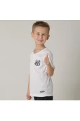 CAMISA UMBRO SANTOS OFICIAL 1 2018 SEM NÚMERO INFANTIL - Branco