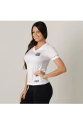 CAMISA UMBRO SANTOS OFICIAL 1 SEREIAS 2018 FEMININA - Branco/pink