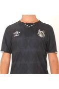CAMISA UMBRO SANTOS OFICIAL 3 2019 SEM NÚMERO INFANTIL - Preto/prata CAMISA UMBRO SANTOS OFICIAL 3 2019 SEM NÚMERO INFANTIL - Preto/prata