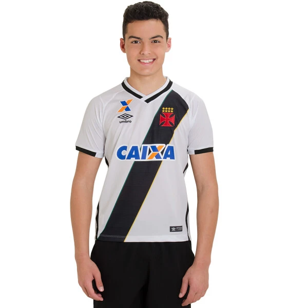 CAMISA UMBRO VASCO OFICIAL 2 2016 NÚMERO 10 INFANTIL - Branco/preto CAMISA UMBRO VASCO OFICIAL 2 2016 NÚMERO 10 INFANTIL - Branco/preto