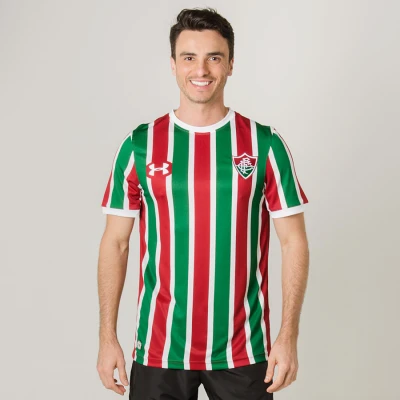 CAMISA UNDER ARMOUR FLUMINENSE OFICIAL 1 2019/20 SEM NÚMERO - Bordo/verde CAMISA UNDER ARMOUR FLUMINENSE OFICIAL 1 2019/20 SEM NÚMERO - Bordo/verde