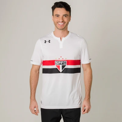 CAMISA UNDER ARMOUR SÃO PAULO OFICIAL 1 2017 SEM NÚMERO - Branco CAMISA UNDER ARMOUR SÃO PAULO OFICIAL 1 2017 SEM NÚMERO - Branco
