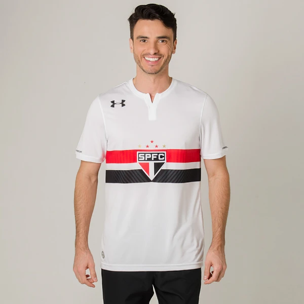 CAMISA UNDER ARMOUR SÃO PAULO OFICIAL 1 2017 SEM NÚMERO - Branco CAMISA UNDER ARMOUR SÃO PAULO OFICIAL 1 2017 SEM NÚMERO - Branco