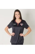 CAMISA UNDER ARMOUR SÃO PAULO OFICIAL 3 2017/18 SEM NÚMERO FEMININA - Preto/bordo