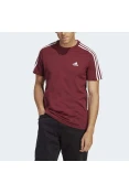CAMISETA ADIDAS 3 LISTRAS 3S MASCULINA - Bordo CAMISETA ADIDAS 3 LISTRAS 3S MASCULINA - Bordo